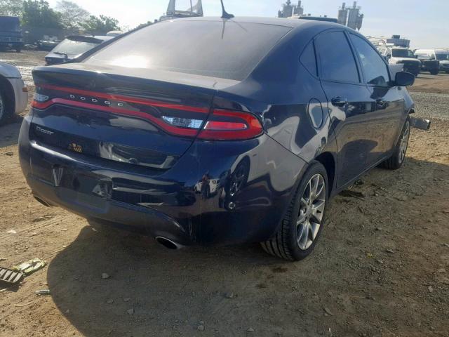 1C3CDFBB7FD165908 - 2015 DODGE DART SXT BLUE photo 4