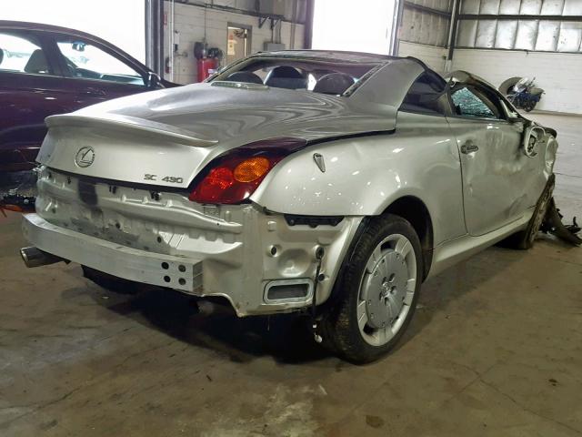 JTHFN48YX20018178 - 2002 LEXUS SC 430 SILVER photo 4