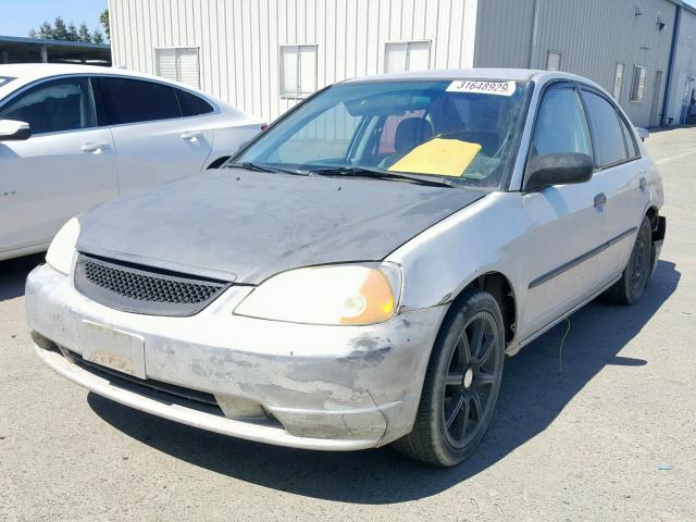 1HGES15142L026336 - 2002 HONDA CIVIC DX GRAY photo 2