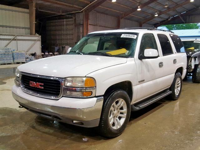 1GKEC13TX1R158596 - 2001 GMC YUKON WHITE photo 2