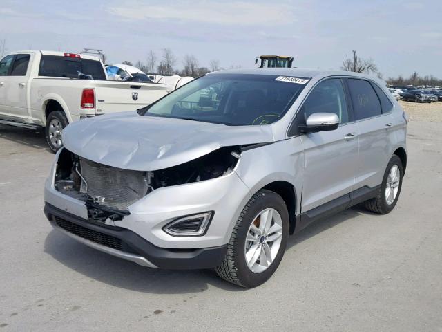 2FMPK3J99JBC44264 - 2018 FORD EDGE SEL SILVER photo 2