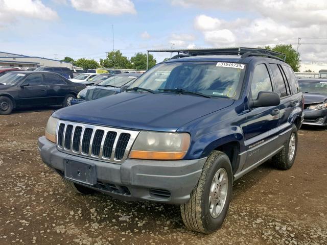 1J4GX48S81C717120 - 2001 JEEP GRAND CHER BLUE photo 2