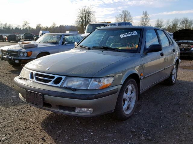 YS3DF58N5X2077600 - 1999 SAAB 9-3 SE GREEN photo 2