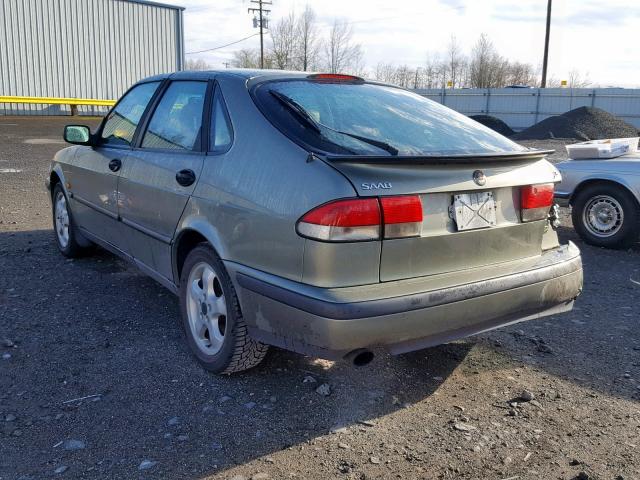 YS3DF58N5X2077600 - 1999 SAAB 9-3 SE GREEN photo 3