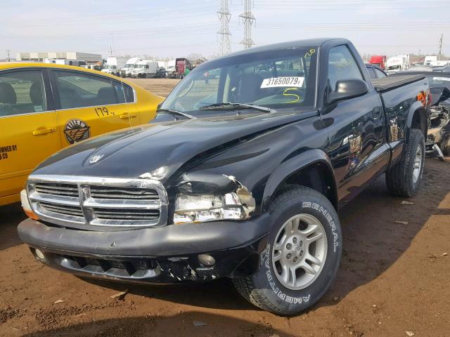 1D7FL36K04S661040 - 2004 DODGE DAKOTA SPO BLACK photo 2