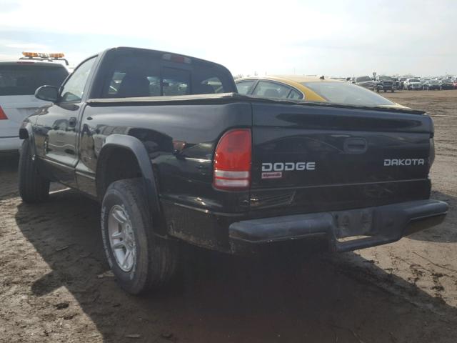 1D7FL36K04S661040 - 2004 DODGE DAKOTA SPO BLACK photo 3