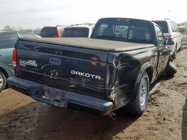 1D7FL36K04S661040 - 2004 DODGE DAKOTA SPO BLACK photo 4