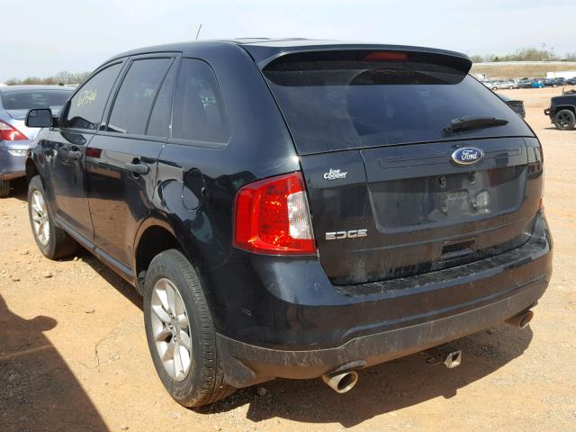 2FMDK3GC5EBB37420 - 2014 FORD EDGE SE BLACK photo 3