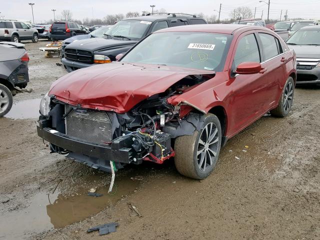 1C3CCBBGXCN276885 - 2012 CHRYSLER 200 TOURIN BURGUNDY photo 2