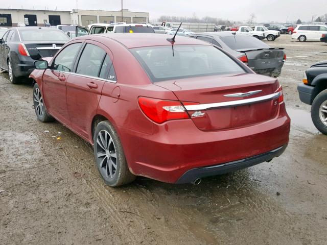 1C3CCBBGXCN276885 - 2012 CHRYSLER 200 TOURIN BURGUNDY photo 3