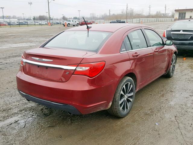 1C3CCBBGXCN276885 - 2012 CHRYSLER 200 TOURIN BURGUNDY photo 4