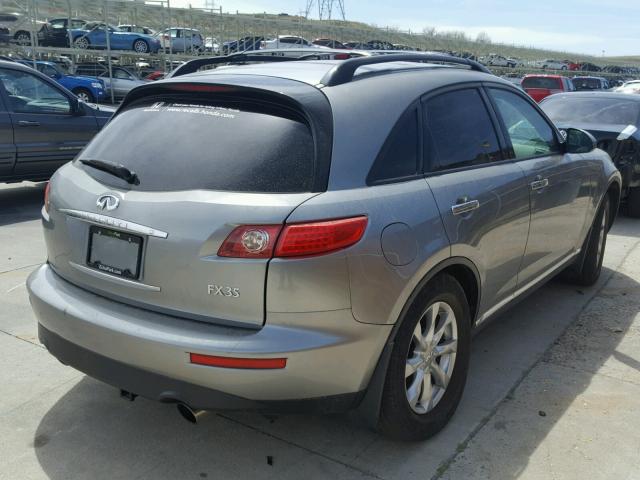 JNRAS08W77X200284 - 2007 INFINITI FX35 GRAY photo 4