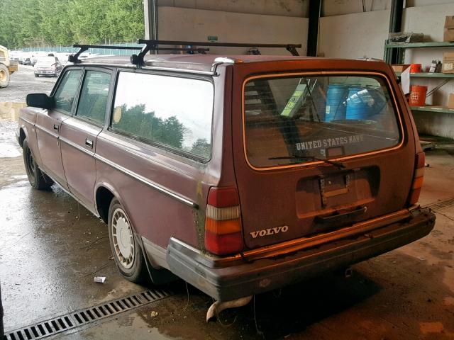 YV1AX8857K1820632 - 1989 VOLVO 245 DL RED photo 3