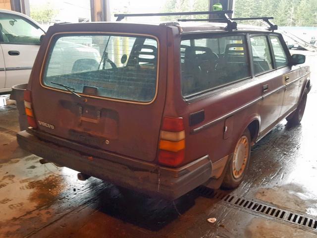 YV1AX8857K1820632 - 1989 VOLVO 245 DL RED photo 4