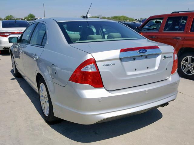 3FADP0L30AR316458 - 2010 FORD FUSION HYB SILVER photo 3