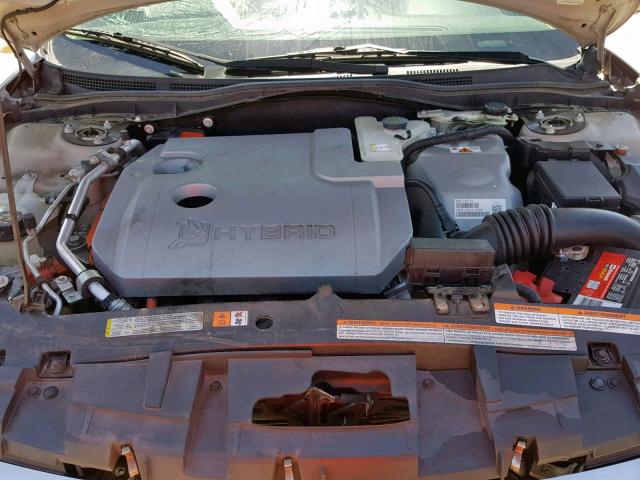 3FADP0L30AR316458 - 2010 FORD FUSION HYB SILVER photo 7