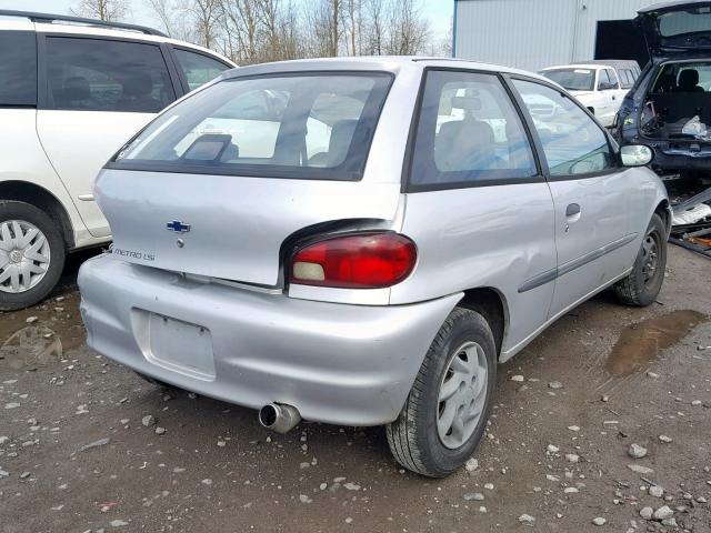 2C1MR2223Y6721446 - 2000 CHEVROLET METRO LSI SILVER photo 4