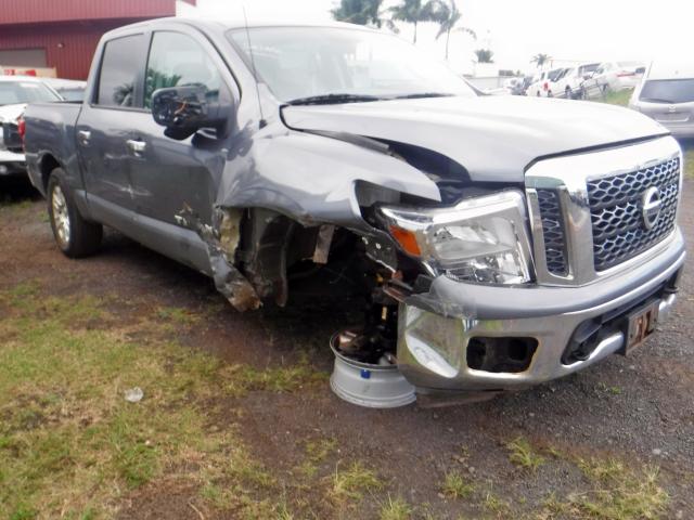 1N6AA1EJ2JN500185 - 2018 NISSAN TITAN S GRAY photo 1