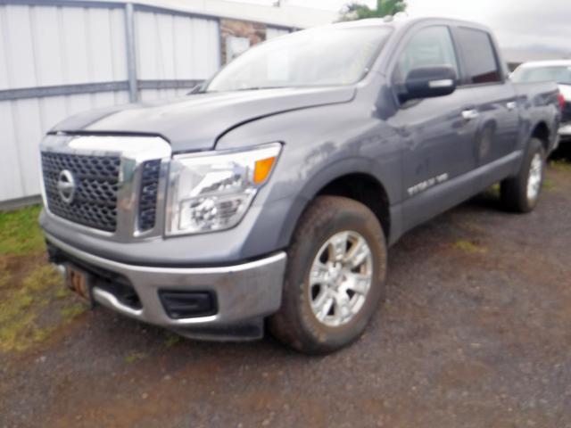 1N6AA1EJ2JN500185 - 2018 NISSAN TITAN S GRAY photo 2