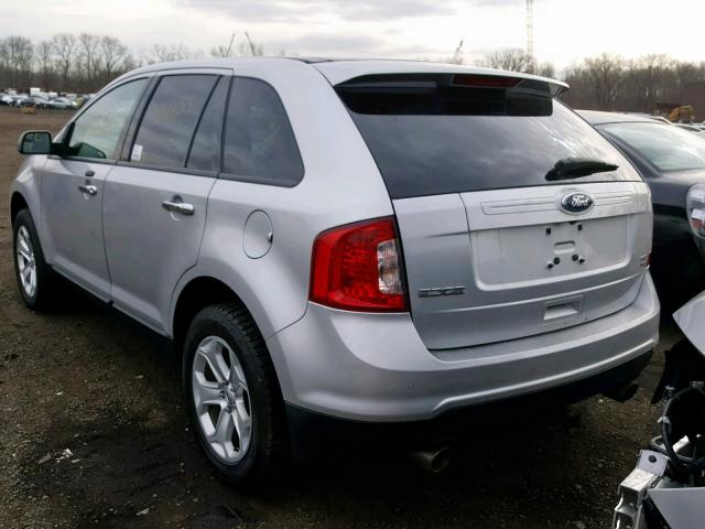 2FMDK4JC0BBB46004 - 2011 FORD EDGE SEL SILVER photo 3