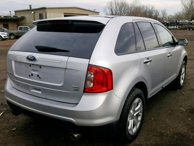 2FMDK4JC0BBB46004 - 2011 FORD EDGE SEL SILVER photo 4