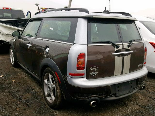 WMWMM33589TP72852 - 2009 MINI COOPER S C BROWN photo 3