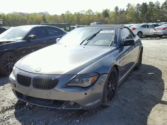 WBAEK73405B326266 - 2005 BMW 645 CI AUT GRAY photo 2