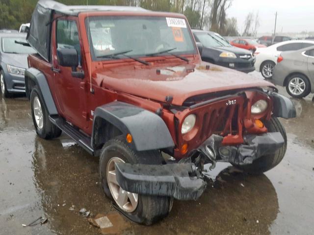 1J4FA24147L200081 - 2007 JEEP WRANGLER X MAROON photo 1