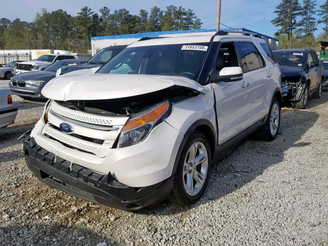 1FM5K7F82FGA31574 - 2015 FORD EXPLORER L WHITE photo 2