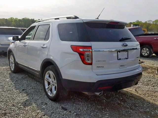 1FM5K7F82FGA31574 - 2015 FORD EXPLORER L WHITE photo 3