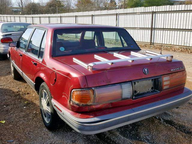 1G2HX54C8M1246718 - 1991 PONTIAC BONNEVILLE BURGUNDY photo 3