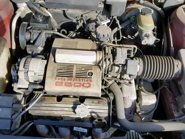 1G2HX54C8M1246718 - 1991 PONTIAC BONNEVILLE BURGUNDY photo 7