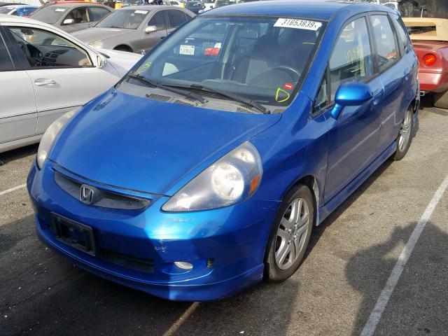 JHMGD38647S004918 - 2007 HONDA FIT S BLUE photo 2