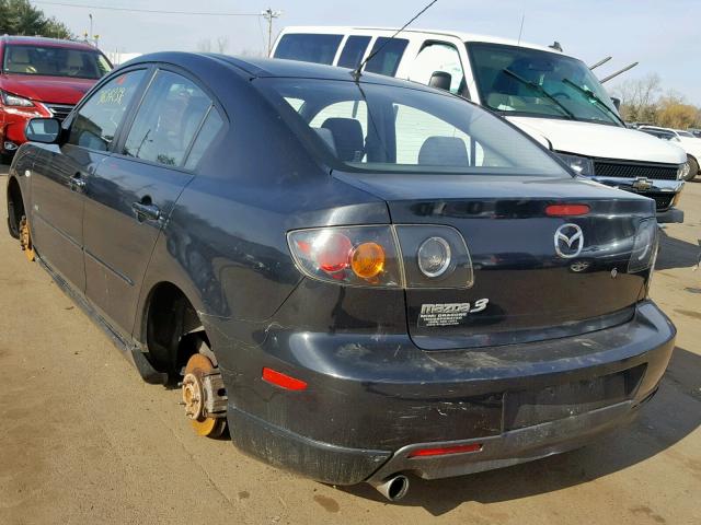 JM1BK323451297545 - 2005 MAZDA 3 S BLACK photo 3