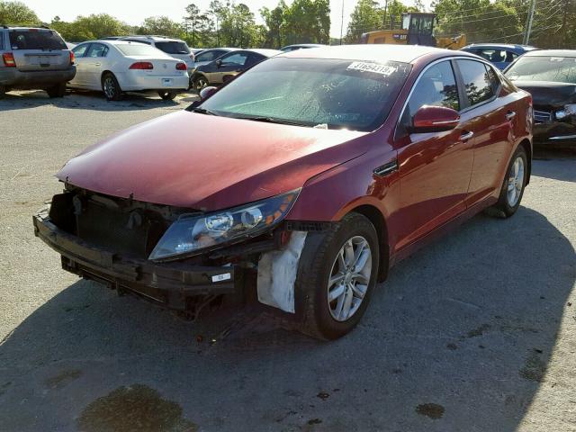 5XXGM4A76DG202903 - 2013 KIA OPTIMA LX RED photo 2