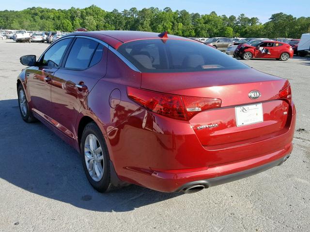 5XXGM4A76DG202903 - 2013 KIA OPTIMA LX RED photo 3