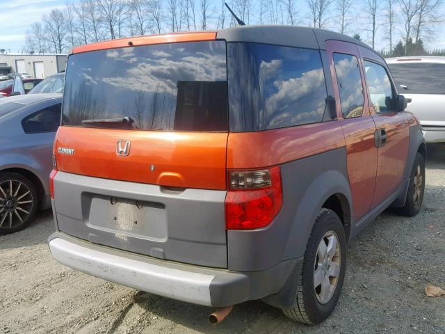 5J6YH18684L009943 - 2004 HONDA ELEMENT EX ORANGE photo 4