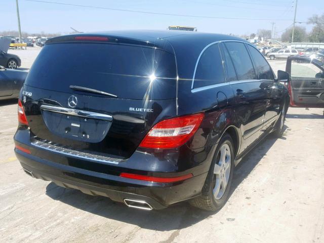 4JGCB2FE8BA126749 - 2011 MERCEDES-BENZ R 350 BLUE BLACK photo 4