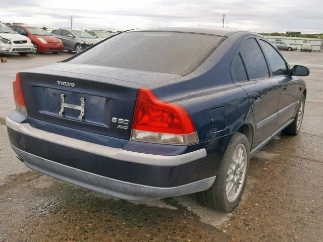 YV1RH58D722178624 - 2002 VOLVO S60 2.5T BLUE photo 4