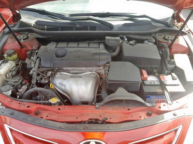 4T4BF3EK1BR088380 - 2011 TOYOTA CAMRY BASE RED photo 7