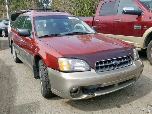 4S3BH675X47614654 - 2004 SUBARU LEGACY OUT RED photo 1