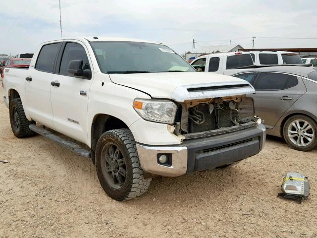 5TFEY5F15EX160112 - 2014 TOYOTA TUNDRA CRE WHITE photo 1