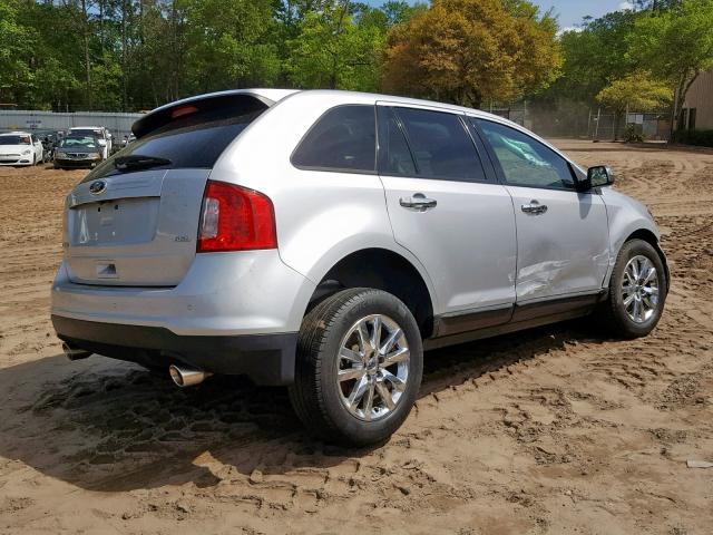 2FMDK3JC2DBB89403 - 2013 FORD EDGE SEL SILVER photo 4