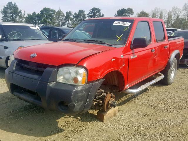 1N6ED27Y9YC358299 - 2000 NISSAN FRONTIER C RED photo 2