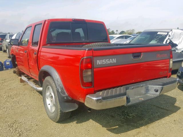 1N6ED27Y9YC358299 - 2000 NISSAN FRONTIER C RED photo 3