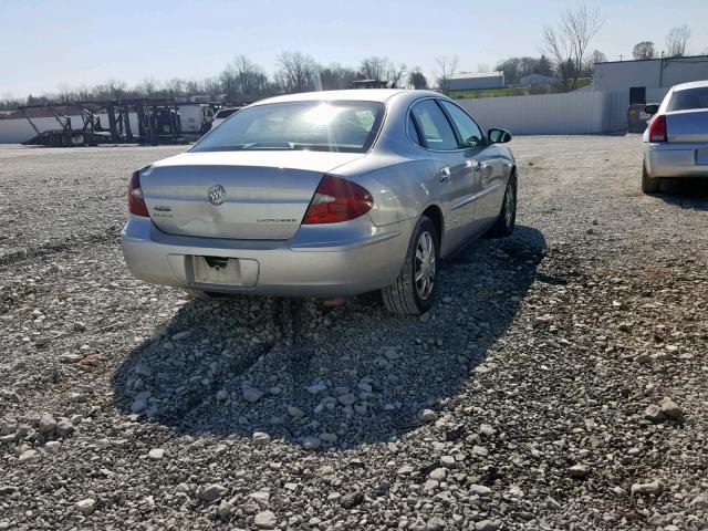 2G4WC532151320348 - 2005 BUICK LACROSSE C SILVER photo 4