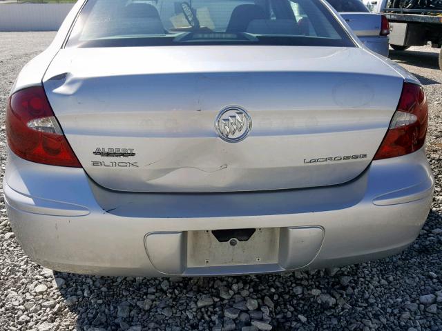 2G4WC532151320348 - 2005 BUICK LACROSSE C SILVER photo 9