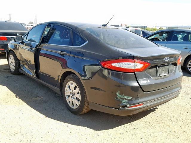 3FA6P0G79DR234948 - 2013 FORD FUSION S BLACK photo 3