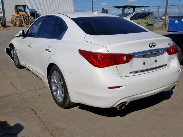 JN1AV7AP2EM691528 - 2014 INFINITI Q50 HYBRID WHITE photo 3