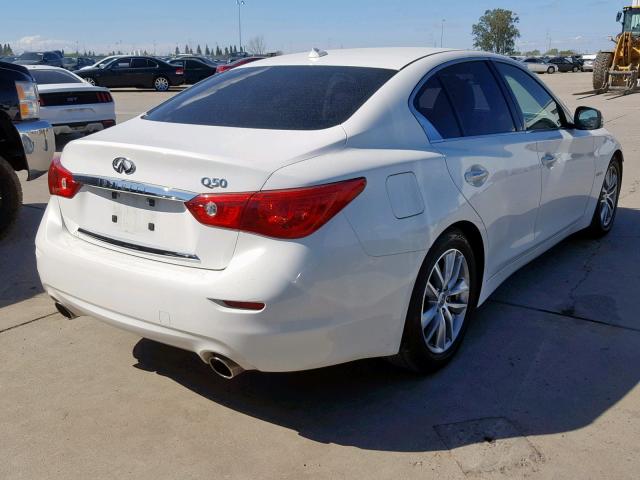 JN1AV7AP2EM691528 - 2014 INFINITI Q50 HYBRID WHITE photo 4